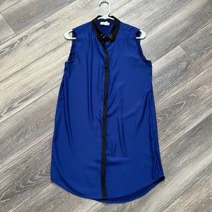 Sleeveless Blue and Black Tunic/Dress, Small, Urban Outfitters